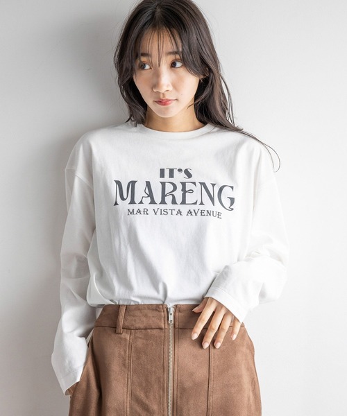 LOWRYS FARM(ローリーズファーム)の「ロゴプリントLS 240593(Tシャツ/カットソー・レディース・ホワイト/ネイビー/アイボリー/チャコールグレー・FREE)」の4枚目の写真