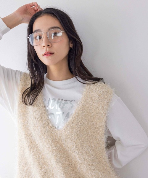 LOWRYS FARM(ローリーズファーム)の「ロゴプリントLS 240593(Tシャツ/カットソー・レディース・ホワイト/ネイビー/アイボリー/チャコールグレー・FREE)」の20枚目の写真