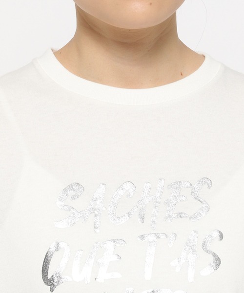 LOWRYS FARM(ローリーズファーム)の「ロゴプリントLS 240593(Tシャツ/カットソー・レディース・ホワイト/ネイビー/アイボリー/チャコールグレー・FREE)」の16枚目の写真