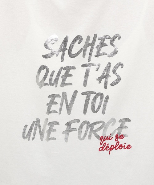 LOWRYS FARM(ローリーズファーム)の「ロゴプリントLS 240593(Tシャツ/カットソー・レディース・ホワイト/ネイビー/アイボリー/チャコールグレー・FREE)」の8枚目の写真