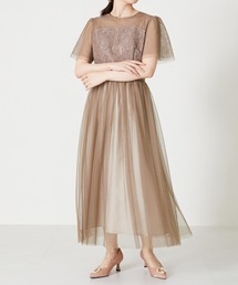 ORiental TRaffic（オリエンタルトラフィック）の「チュールシフォンワンピース【結婚式/オケージョン/パーティー/S・M・TALLサイズ】/MO33O02（ドレス）」