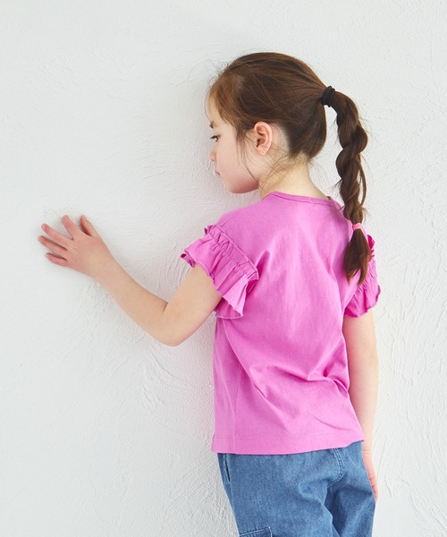 pairmanon(ペアマノン)の「【綿100%】選べるデザイン ガールズフリルトップス(Tシャツ/カットソー・キッズ・ブラック/ライトブルー/ホワイト/ブラウン/ベージュ/パープル/ブルー/ブラック系その他/ブラウン系その他/ホワイト系その他/パープル系その他/ピンク系その他/グリーン系その他/ブルー系その他/ホワイト系その他2/ホワイト系その他3/グリーン系その他2/ピンク系その他2/ピンク系その他3/テラコッタ・150/140/100/80/120/110/90/130)」の16枚目の写真