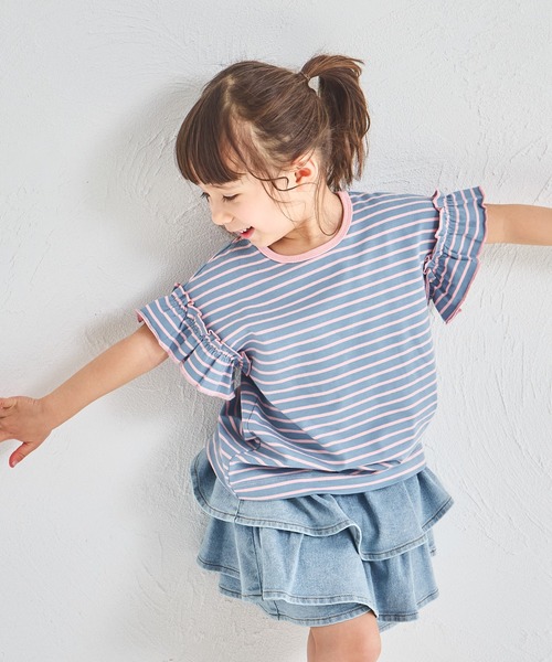 pairmanon(ペアマノン)の「【綿100%】選べるデザイン ガールズフリルトップス(Tシャツ/カットソー・キッズ・ブラック/ライトブルー/ホワイト/ブラウン/ベージュ/パープル/ブルー/ブラック系その他/ブラウン系その他/ホワイト系その他/パープル系その他/ピンク系その他/グリーン系その他/ブルー系その他/ホワイト系その他2/ホワイト系その他3/グリーン系その他2/ピンク系その他2/ピンク系その他3/テラコッタ・150/140/100/80/120/110/90/130)」の19枚目の写真