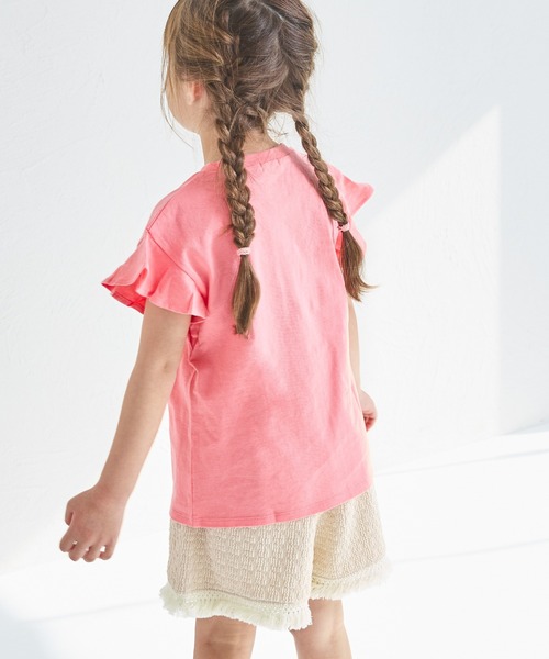 pairmanon(ペアマノン)の「【綿100%】選べるデザイン ガールズフリルトップス(Tシャツ/カットソー・キッズ・ブラック/ライトブルー/ホワイト/ブラウン/ベージュ/パープル/ブルー/ブラック系その他/ブラウン系その他/ホワイト系その他/パープル系その他/ピンク系その他/グリーン系その他/ブルー系その他/ホワイト系その他2/ホワイト系その他3/グリーン系その他2/ピンク系その他2/ピンク系その他3/テラコッタ・150/140/100/80/120/110/90/130)」の22枚目の写真