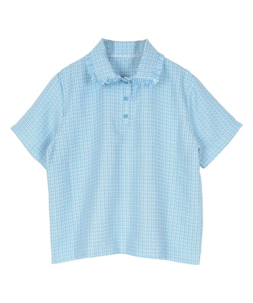 miette(ミエット)の「サマーツイードフリンジポロトップス(Tシャツ/カットソー・レディース・オフホワイト/ブルー/ピンク・FREE)」の18枚目の写真