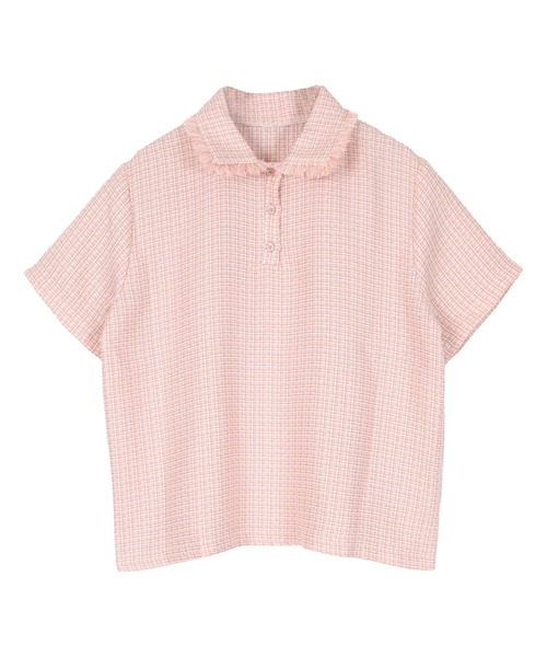 miette(ミエット)の「サマーツイードフリンジポロトップス(Tシャツ/カットソー・レディース・オフホワイト/ブルー/ピンク・FREE)」の19枚目の写真
