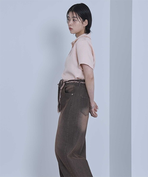 miette(ミエット)の「サマーツイードフリンジポロトップス(Tシャツ/カットソー・レディース・オフホワイト/ブルー/ピンク・FREE)」の13枚目の写真