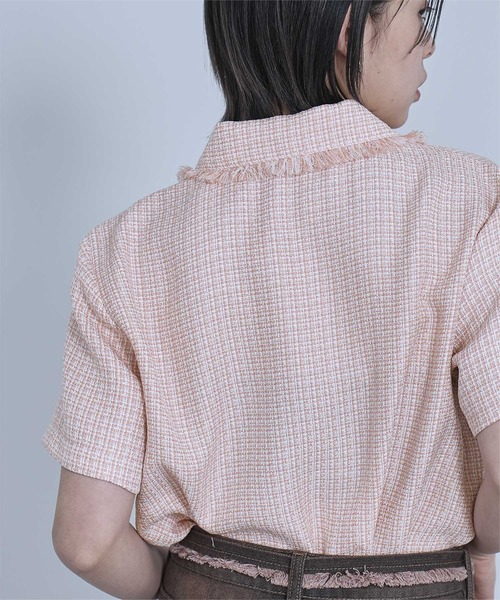 miette(ミエット)の「サマーツイードフリンジポロトップス(Tシャツ/カットソー・レディース・オフホワイト/ブルー/ピンク・FREE)」の14枚目の写真