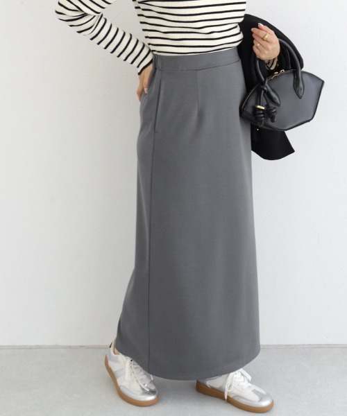 Pierrot（ピエロ）の「スーパーストレッチIラインスカート（スカート・レディース・アイボリー/ブラック/チャコール/ブルー・S/M/PL/PM/L）」の11枚目の写真