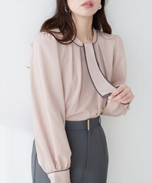 【WEB限定】マルチWAYボウタイ配色ブラウス
