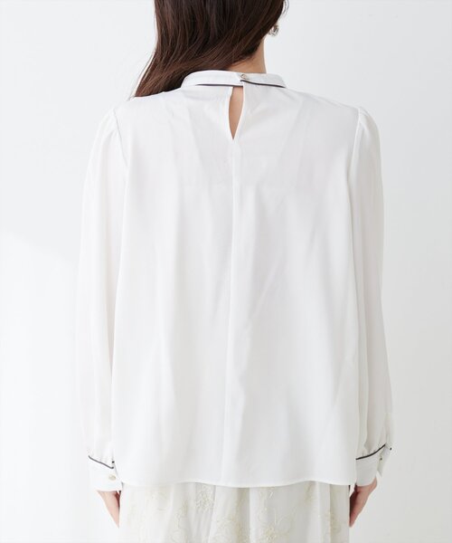 natural couture（ナチュラルクチュール）の「【WEB限定】マルチWAYボウタイ配色ブラウス（シャツ/ブラウス・レディース・アイボリー/ミント/ライトベージュ/ピンクベージュ/サックスブルー/チャコールグレー・FREE）」の15枚目の写真