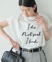 刺繍ロゴフレンチ袖Tシャツ