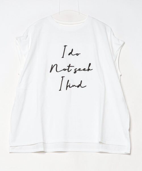 Shelly island(シェリーアイランド)の「刺繍ロゴフレンチ袖Tシャツ(Tシャツ/カットソー・レディース・ブラック/ホワイト・FREE)」の22枚目の写真