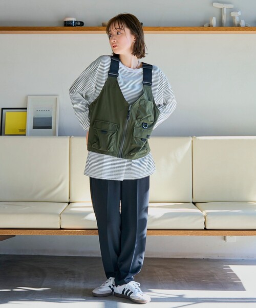 coen（コーエン）の「【C.Mt】リップストップフィッシングベスト（ベスト・レディース・オリーブ/ブラック・FREE）」の4枚目の写真