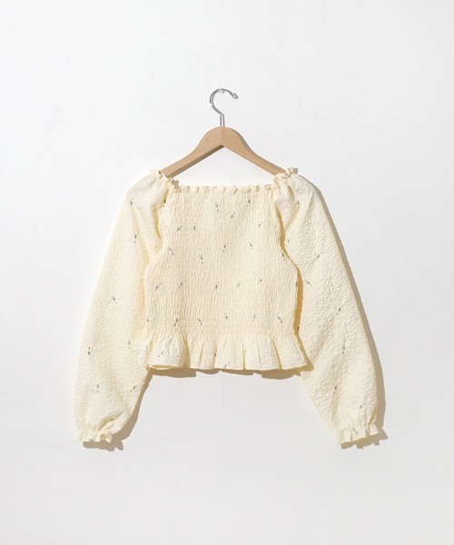 flower（フラワー）の「フラワーエンブロイダリーブラウス（シャツ/ブラウス・レディース・イエロー/ホワイト・FREE）」の15枚目の写真