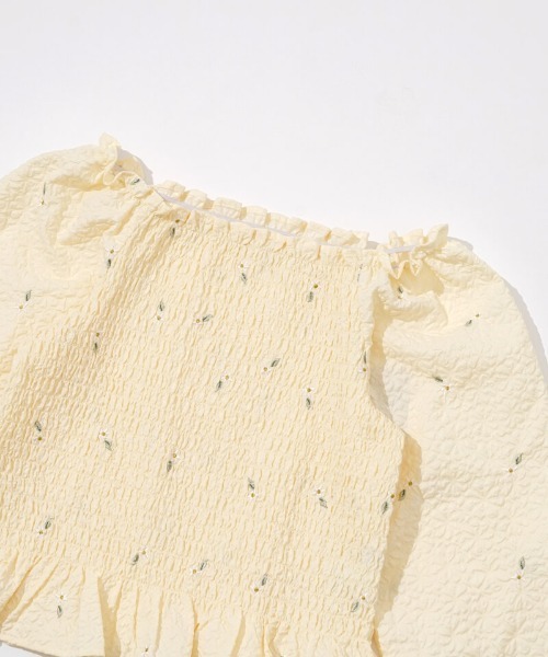 flower（フラワー）の「フラワーエンブロイダリーブラウス（シャツ/ブラウス・レディース・イエロー/ホワイト・FREE）」の16枚目の写真