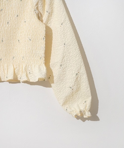 flower（フラワー）の「フラワーエンブロイダリーブラウス（シャツ/ブラウス・レディース・イエロー/ホワイト・FREE）」の18枚目の写真