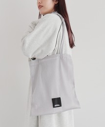 akha. ストライプメッシュトートバッグ ◆