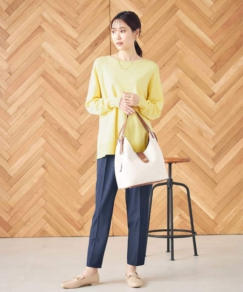 a.v.v（アーヴェヴェ）の「【イージーケア/ストレッチ】美ラクるイージーテーパードパンツ（その他パンツ・レディース・ブラック/ネイビー/グレー/ブルー・40/38/36/34/42）」の7枚目の写真