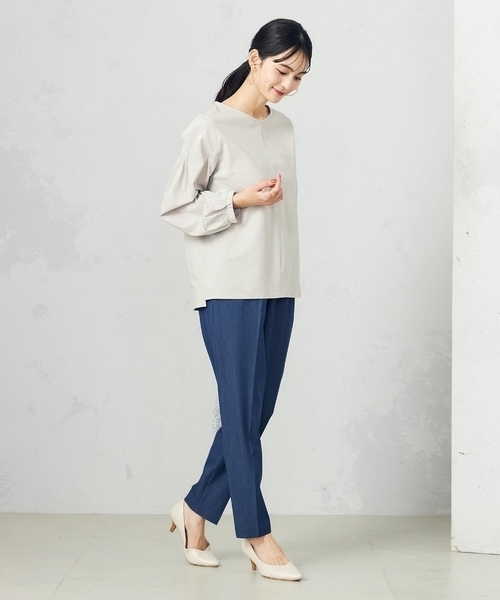 a.v.v（アーヴェヴェ）の「【イージーケア/ストレッチ】美ラクるイージーテーパードパンツ（その他パンツ・レディース・ブラック/ネイビー/グレー/ブルー・40/38/36/34/42）」の10枚目の写真