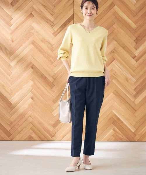 a.v.v（アーヴェヴェ）の「【イージーケア/ストレッチ】美ラクるイージーテーパードパンツ（その他パンツ・レディース・ブラック/ネイビー/グレー/ブルー・40/38/36/34/42）」の15枚目の写真