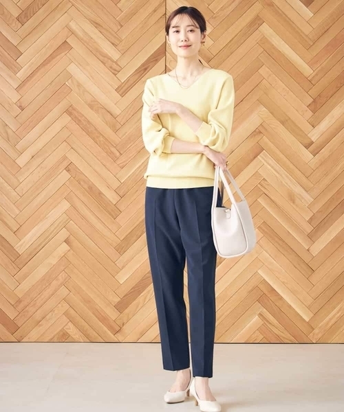 a.v.v（アーヴェヴェ）の「【イージーケア/ストレッチ】美ラクるイージーテーパードパンツ（その他パンツ・レディース・ブラック/ネイビー/グレー/ブルー・40/38/36/34/42）」の16枚目の写真