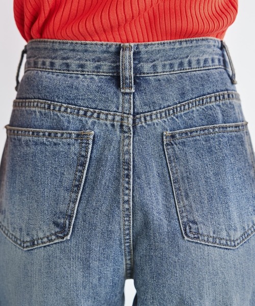 STYLE DELI(スタイルデリ)の「ブリーチストレートデニム(デニムパンツ・レディース・ライトブルー・SMALL/MEDIUM/LARGE)」の8枚目の写真