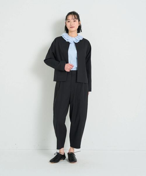 セール】【セットアップ】ノーカラージャケット（ノーカラー