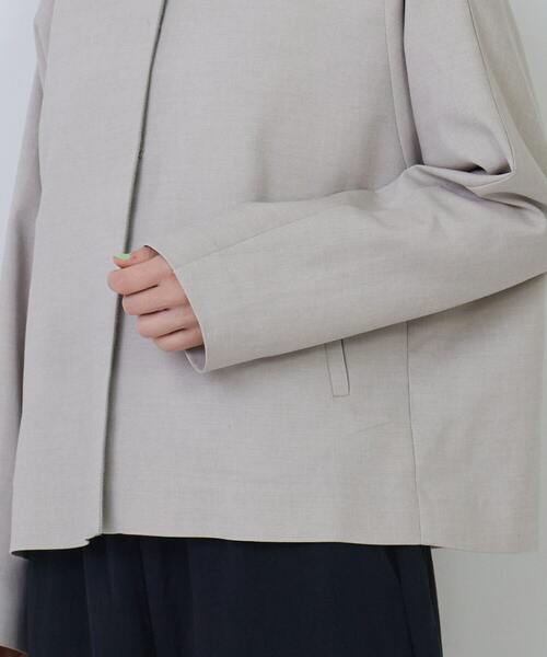 セットアップ】ノーカラージャケット（ノーカラージャケット）｜conges