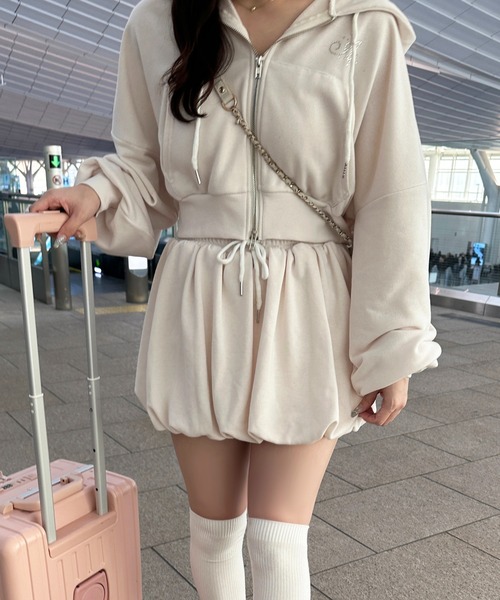 apres jour(アプレジュール)の「バルーンスウェットスカパン(スカート・レディース・ブラック/アイボリー/オートミール・フリー/X-LARGE)」の5枚目の写真