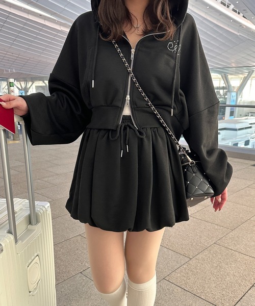 apres jour(アプレジュール)の「バルーンスウェットスカパン(スカート・レディース・ブラック/アイボリー/オートミール・フリー/X-LARGE)」の13枚目の写真