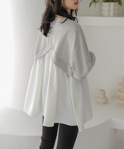 セール】フレアドッキングトップス（Tシャツ/カットソー）｜AMELY