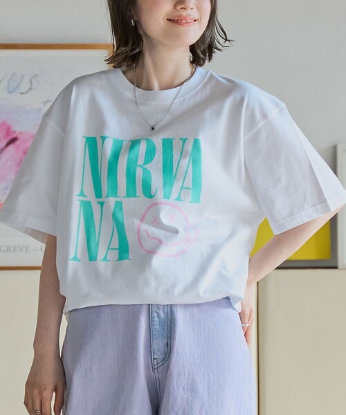 NIRVANA(ニルヴァーナ)の「【RS別注】NIRVANA H/S-T(Tシャツ/カットソー・レディース・オフホワイト/ダークグレー/その他1/ライトピンク・M/L)」の4枚目の写真