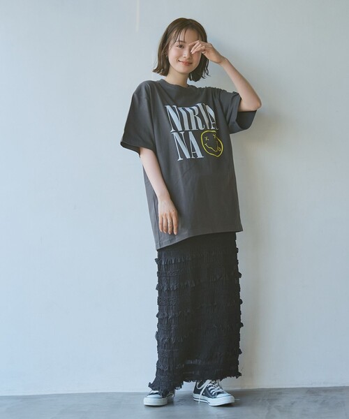 NIRVANA(ニルヴァーナ)の「【RS別注】NIRVANA H/S-T(Tシャツ/カットソー・レディース・オフホワイト/ダークグレー/その他1/ライトピンク・M/L)」の12枚目の写真