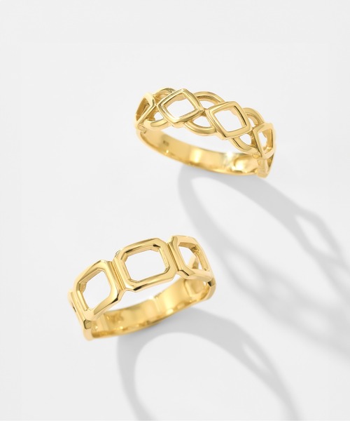 Jewel closet by L&Co.(ジュエルクローゼットバイエルアンドコー)の「K18 デザイン リング【動画あり】(リング・レディース・ゴールド系その他/ゴールド系その他2・9号/11号/13号/15号)」の4枚目の写真