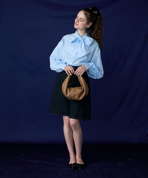 BONLECILL Marche（ボンルシールマルシェ）の「【BONLECILL Marche】《軽量》2way ワンハンドルミニマルハンドバッグ／ショルダーバッグ（ハンドバッグ・レディース・モカ/ブラック・FREE）」の10枚目の写真