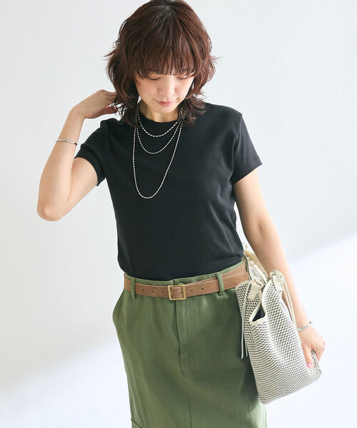 RIVE DROITE（リヴドロワ）の「【MONN.:.(モン)】シンプルTee（Tシャツ/カットソー・レディース・ホワイト/ブラック/グレー・FREE）」の3枚目の写真