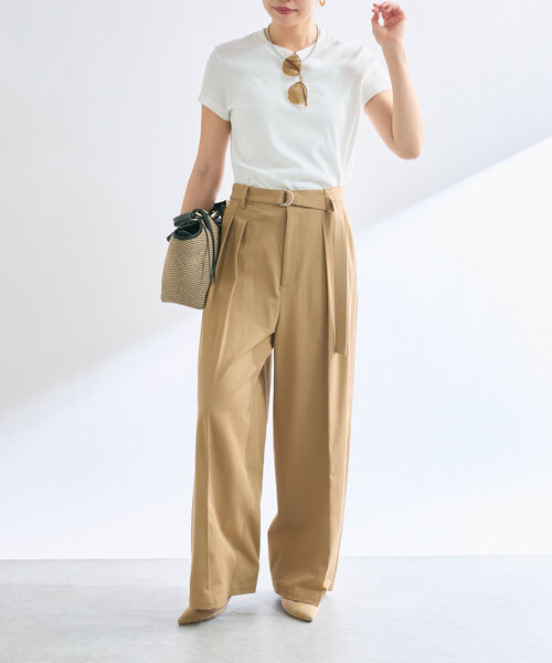 RIVE DROITE（リヴドロワ）の「【MONN.:.(モン)】シンプルTee（Tシャツ/カットソー・レディース・ホワイト/ブラック/グレー・FREE）」の21枚目の写真