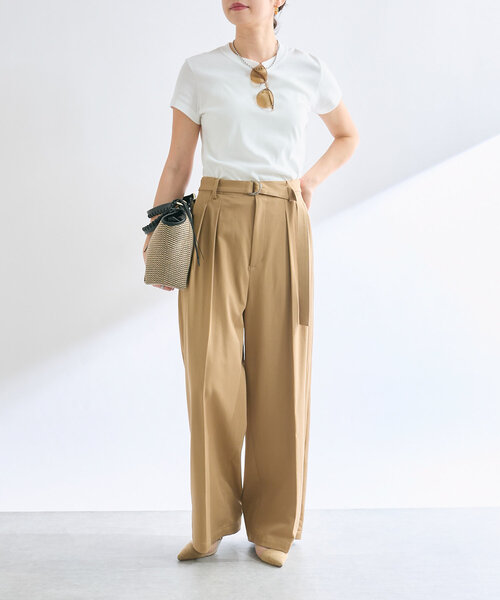 RIVE DROITE（リヴドロワ）の「【MONN.:.(モン)】シンプルTee（Tシャツ/カットソー・レディース・ホワイト/ブラック/グレー・FREE）」の22枚目の写真