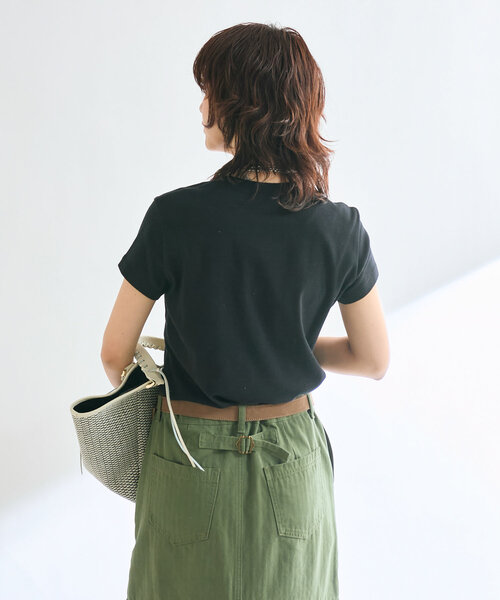 RIVE DROITE（リヴドロワ）の「【MONN.:.(モン)】シンプルTee（Tシャツ/カットソー・レディース・ホワイト/ブラック/グレー・FREE）」の14枚目の写真