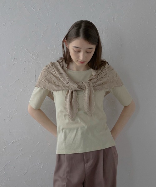 patterned knit scarf / 柄編みニットスカーフ
