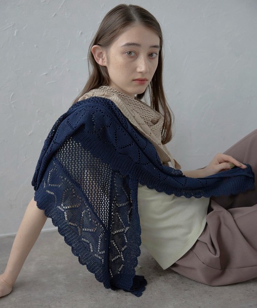 urago Mohair layered knit scarf スカーフ　ニット urago Mohair layered knit scarf スカーフ ニット