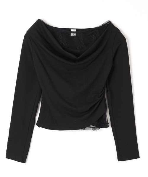 M DOLLY(エムドリー)の「accent lace tops/アクセントレーストップス(Tシャツ/カットソー・レディース・ブラック/ホワイト・S/M)」の12枚目の写真