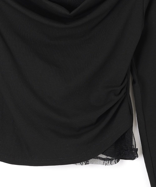 M DOLLY(エムドリー)の「accent lace tops/アクセントレーストップス(Tシャツ/カットソー・レディース・ブラック/ホワイト・S/M)」の15枚目の写真