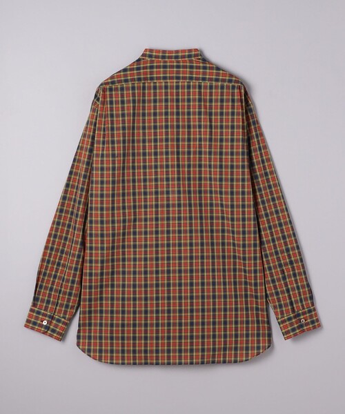 Camoshita(カモシタ)の「<Camoshita> タータンチェック バンドカラーシャツ(シャツ/ブラウス・メンズ・ネイビー・S/M/L)」の2枚目の写真