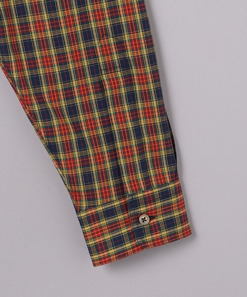 Camoshita(カモシタ)の「<Camoshita> タータンチェック バンドカラーシャツ(シャツ/ブラウス・メンズ・ネイビー・S/M/L)」の4枚目の写真