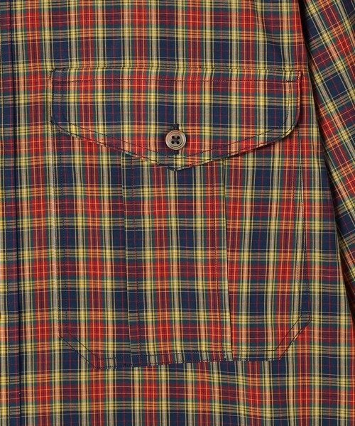 Camoshita(カモシタ)の「<Camoshita> タータンチェック バンドカラーシャツ(シャツ/ブラウス・メンズ・ネイビー・S/M/L)」の5枚目の写真