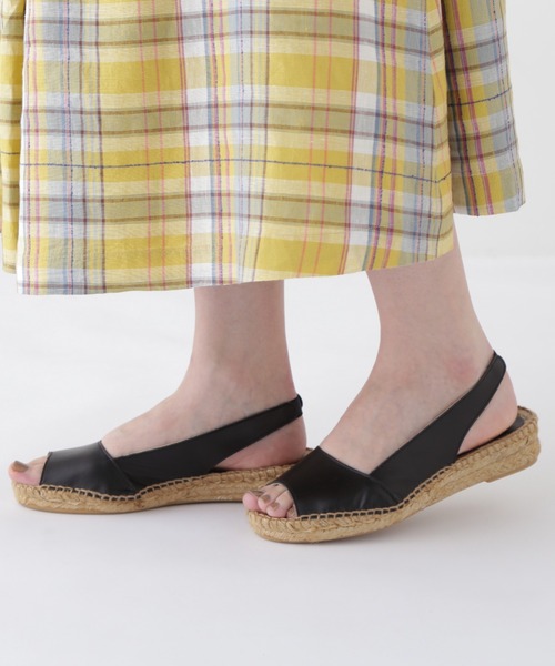 Calzanor(カルザノール)の「◆【CALZANOR】エスパドリーユ(サンダル・レディース・ブラック・24.0cm/23.0cm)」の1枚目の写真