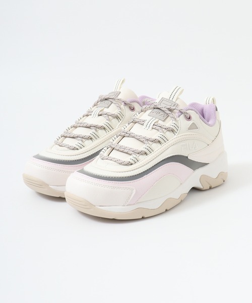 FILA(フィラ)の「FILA PROMENADE PINK BLOSSOM/プロムナード ピンク ブロッサム 厚底スニーカー(スニーカー・レディース・ホワイト・26/25/24.5/23.5/23/24/27)」の2枚目の写真