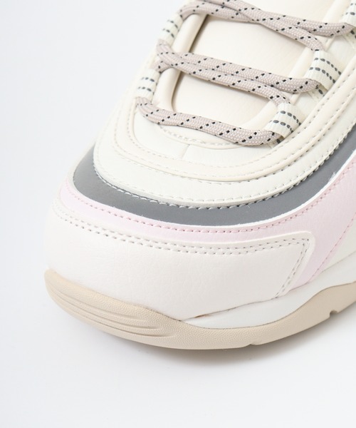 FILA(フィラ)の「FILA PROMENADE PINK BLOSSOM/プロムナード ピンク ブロッサム 厚底スニーカー(スニーカー・レディース・ホワイト・26/25/24.5/23.5/23/24/27)」の4枚目の写真